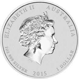 Lunar II Silbermünze Australien Ziege 1 Unzen 2015 Privy Mark