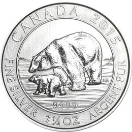 1,5 Unzen Silber Polar Serie Bear 2015 Kanada Royal Mint