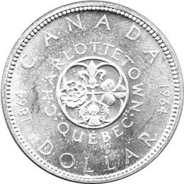 Canada Silber Gedenkmünze 1 Dollar Quebec 1964