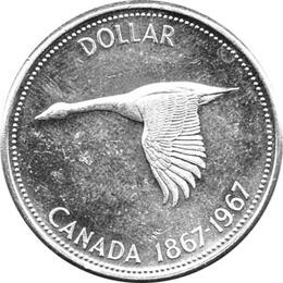 Canada Silber Gedenkmünze 1 Dollar Jubiläum 1967