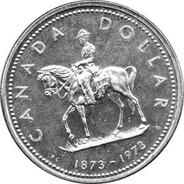 Canada Silber Gedenkmünze 1 Dollar RCMP 1973