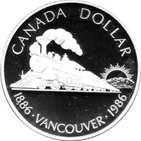 Canada Silber Gedenkmünze 1 Dollar Pacific Express 1986