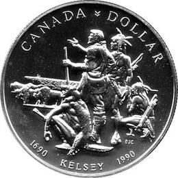 Canada Silber Gedenkmünze 1 Dollar Pelzhändler 1990