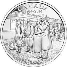 Canada Silber Gedenkmünze 1 Dollar Erster Weltkrieg 2014