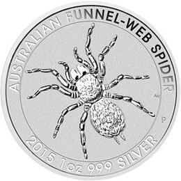 1 Unze Australien Silber Trichternetz Spinne 2015 Perth Mint