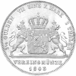 Altdeutschland Bayern Ludwig I Doppeltaler 1842-1848 