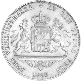 Altdeutschland Bayern Maximilian II Doppeltaler 1859-1860