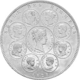 Altdeutschland Bayern Ludwig Geschichtstaler 1828