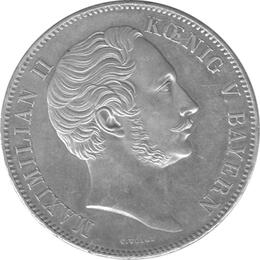 Altdeutschland Bayern Maximilian Geschichtsdoppeltaler 1856