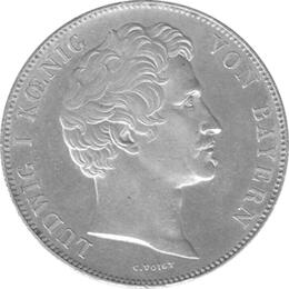 Altdeutschland Bayern Ludwig Geschichtsdoppeltaler 1843