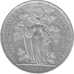 Altdeutschland Bayern Ludwig Geschichtsdoppeltaler 1845