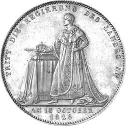 Altdeutschland Bayern Ludwig Geschichtstaler 1825