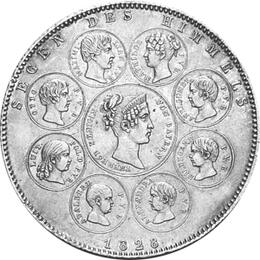 Altdeutschland Bayern Ludwig Geschichtstaler 1828
