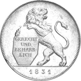 Altdeutschland Bayern Ludwig Geschichtstaler 1831