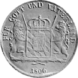 Altdeutschland Bayern Maximilian Ioseph Konventionstaler 1806