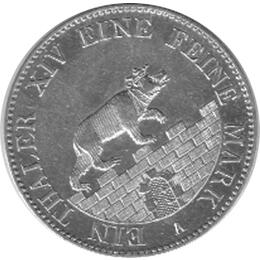 Altdeutschland Anhalt Bernburg Alexander Carl Ausbeutetaler 1861-1862