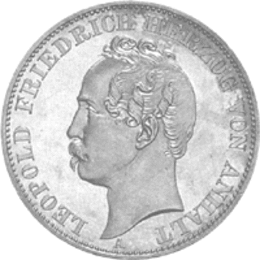 Altdeutschland Anhalt Dessau Leopold Friedrich Taler 1863