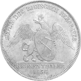 Altdeutschland Baden Kronentaler Ausbeutetaler 1836