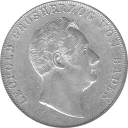 Altdeutschland Baden Durlach Doppelgulden Leopold 1852