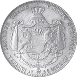 Altdeutschland Baden Vereinsdoppeltaler 1852-1854