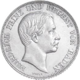 Altdeutschland Baden Friedrich Gulden 1856