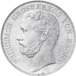 Altdeutschland Baden Friedrich Vereinstaler 1865-1871