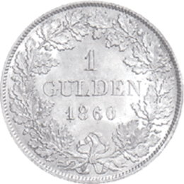 Altdeutschland Baden Friedrich Gulden 1856-1860