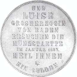 Altdeutschland Baden Friedrich Gedenkgulden 1857