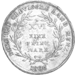 Altdeutschland Herzogtum Berg Reichstaler Ioachim 1806