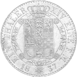 Altdeutschland Braunschweig Herzog Wilhelm Talerprobe 1837