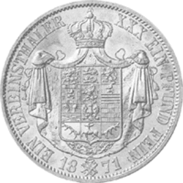 Altdeutschland Braunschweig Herzog Wilhelm Vereinstaler 1858