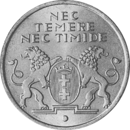 Freie Stadt Danzig 10 Gulden Rathaus 1935