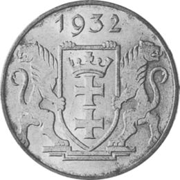 Freie Stadt Danzig 5 Gulden Marienkirche 1932