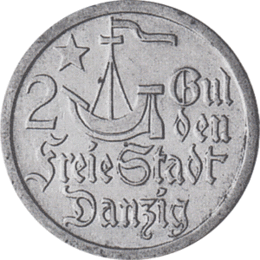 Freie Stadt Danzig 2 Gulden Doppelgulden 1923