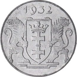 Freie Stadt Danzig 2 Gulden Doppelgulden Kogge 1932