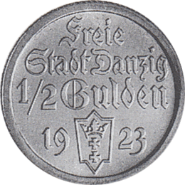 Freie Stadt Danzig 1/2 Halber Gulden 1923 und 1927