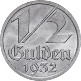 Freie Stadt Danzig 1/2 Halber Gulden 1932