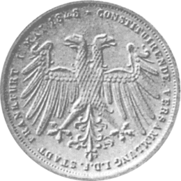 Altdeutschland Freie Stadt Frankfurt Silber Doppelgulden 1848