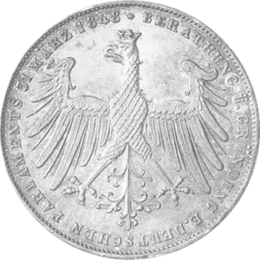 Altdeutschland Freie Stadt Frankfurt Silber Doppelgulden 1848