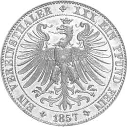 Altdeutschland Freie Stadt Frankfurt Silber Vereinstaler 1857 1858