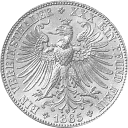 Altdeutschland Freie Stadt Frankfurt Silber Vereinstaler 1862-1865