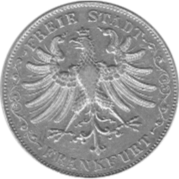 Altdeutschland Freie Stadt Frankfurt Silber Gulden 1851