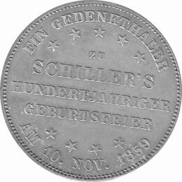 Frankfurt Vereinstaler Schiller 1859