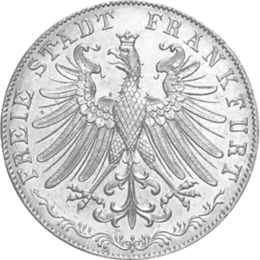 Altdeutschland Freie Stadt Frankfurt Silber Doppelgulden 1855