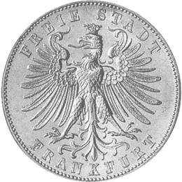 Altdeutschland Freie Stadt Frankfurt Silber Taler 1862
