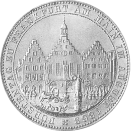 Altdeutschland Freie Stadt Frankfurt Silber Taler 1863