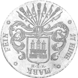 Altdeutschland Hamburg Silber 32 Schilling 1808