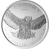 1 Unze Silber Eule Birds of Prey 2015