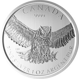 1 Unze Silber Eule Birds of Prey 2015