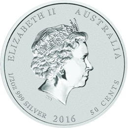 Lunar II Silbermünze Australien Affe 1/2 Unze 2016 Perth Mint